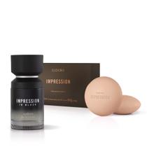Combo Impression In Black: Eau de Parfum 100ml + Sabonete em Barra 2x90g Combo Impression In Black: Eau de Parfum 100ml + Sabonete em Barra 2x90g