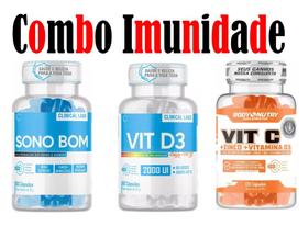 Combo Imunidade Sono Bom 60 caps. + Vitamina D3 + Vitamnina C