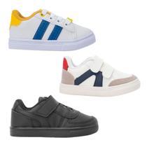 Combo Infantil 3 Pares Tenis Casual Menino Funfy Kids 01 Combo Infantil 3 Pares Tenis Casual Menino Funfy Kids 01