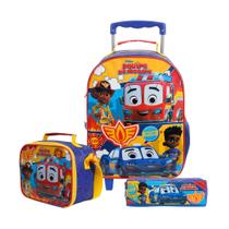 Combo Infantil Menino - Mala G + Lancheira + Estojo G - Equipe de Resgate Disney