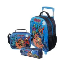 Combo Infantil Menino - Mala G + Lancheira + Estojo G - Scooby Doo Combo Infantil Menino - Mala G + Lancheira + Estojo G - Scooby Doo