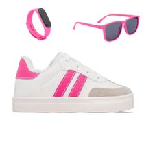 Combo Infantil Tenis Casual Oculos Relogio Menina Funfy 340A