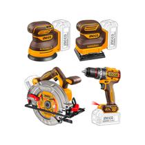 Combo INGCO Parafusadeira, Serra Circular, Lixadeira e Lixadeira Rotativa Bateria 20V Combo INGCO Parafusadeira, Serra Circular, Lixadeira e Lixadeira Rotativa Bateria 20V