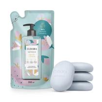 Combo Instance Algodão e Jasmim: Sabonete em Barra 4x80g + Refil Loção Corporal 350ml Combo Instance Algodão e Jasmim: Sabonete em Barra 4x80g + Refil Loção Corporal 350ml