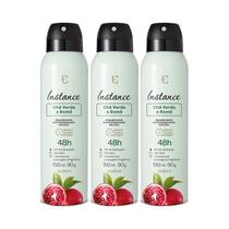 Combo Instance Chá Verde e Romã: Desodorante Antitranspirante Aerossol 3x150ml