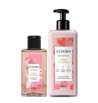 Combo Instance Frutas Vermelhas: Sabonete Líquido 75ml + Hidratante Corporal 400ml Eudora