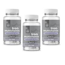 Combo Iron Multivitamin Gummies 30 Gomas (3 Unidades)