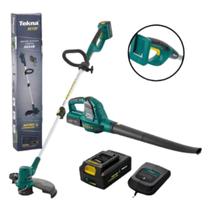 Combo Jardim 24V Aparador de Grama Com Soprador