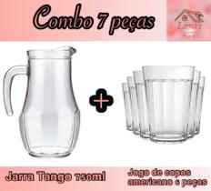 Combo Jarra 750ml + 6 copos americanos Combo Jarra 750ml + 6 copos americanos