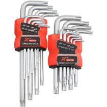 Combo Jogo De 18 Chaves Allen Torx 1,5 A 10mm