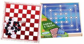 Combo Jogos Damas e Trilha - Xalingo Combo Jogos Damas e Trilha - Xalingo
