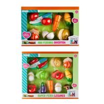 Combo Kids - Super Feira Legumes Creative Fun e Creative Fun Mini Feirinha Divertida 6 legumes Multikids - BR1108K