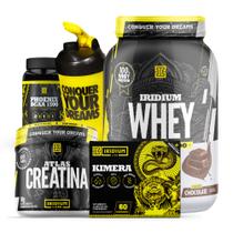 Combo Kimera + Whey Protein + BCAA + Creatina + Coqueteleira