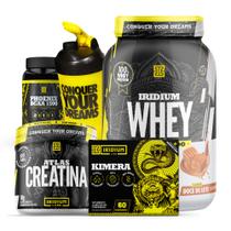 Combo Kimera + Whey Protein + BCAA + Creatina + Coqueteleira