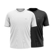 Combo Kit 2 Camisas Raglan Manga Curta Slim Proteção Uv Respirável Para Dia a Dia Academia Passeio