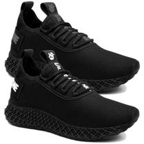 Combo Kit 2 Pares Tenis Unissex Esportivo Ultrabone Black Academia Treino Corrida Cross