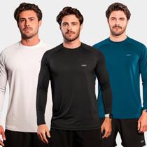 Combo Kit 3 Camisas Raglan Manga Longa Slim Proteção Uv Respirável Para Dia a Dia Academia Passeio Combo Kit 3 Camisas Raglan Manga Longa Slim Proteção Uv Respirável Para Dia a Dia Academia Passeio