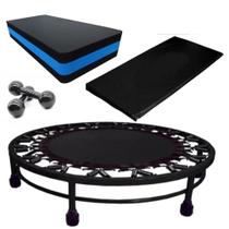 Combo Kit Aeróbico Mini Jump+Colchonete + Step + Halter 4Kg