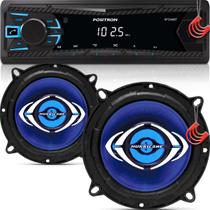 Combo Kit Auto Radio Som Aparelho Automotivo Usb Bluetooth Positron + 2 Falantes Porta Dianteiros 5" Combo Kit Auto Radio Som Aparelho Automotivo Usb Bluetooth Positron + 2 Falantes Porta Dianteiros 5"