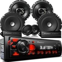 Combo Kit Auto Radio Som Aparelho Automotivo Usb Pioneer +4 Falantes 6" Duas vias + 6" Triaxial Combo Kit Auto Radio Som Aparelho Automotivo Usb Pioneer +4 Falantes 6" Duas vias + 6" Triaxial