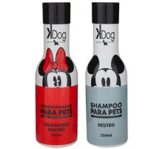 Combo Kit banho cachorro e Gatos: Shampoo e Condicionador Neutro KDog Disney - Sanol