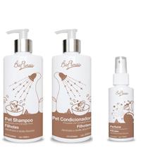 Combo Kit banho para cachorro Filhotes com tratamento Florais Bio Florais: Shampoo condicionador e perfume para cães fil - BioFlorais