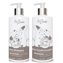 Combo Kit banho para cachorro Tratamento Ansiedade Pelos Claros: Shampoo e Condicionador Bio Florais