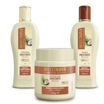 Combo Kit Bio Extratus Umectante Oléo De Coco 3X250ml Oficial