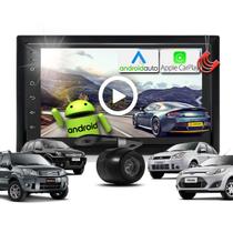 Combo Kit Central Multimidia Android MP5 7 polegadas + Camera de ré + Moldura Ford Fiesta Ecosport