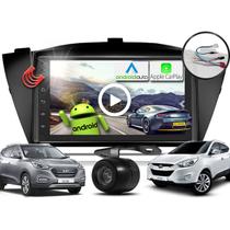 Combo Kit Central Multimidia Android MP5 7 pols + Camera ré + Chicotes + Moldura Hyundai Ix35 10/22