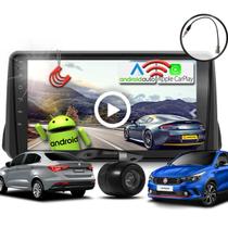 Combo Kit Central Multimidia Android MP5 9 polegadas + Camera de ré + Chicote + Moldura Argo Cronos