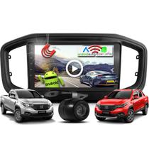 Combo Kit Central Multimidia Android MP5 9 polegadas + Camera de ré + Moldura Nova Strada