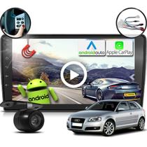 Combo Kit Central Multimidia MP5 Android 9" + Camera + Chicotes + Interface + Moldura Audi A3 07/12