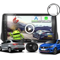 Combo Kit Central Multimidia MP5 Android 9 polegadas + Camera ré + Chicote + Moldura Argo e Cronos