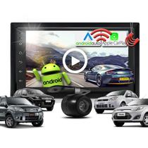 Combo Kit Central Multimidia MP5 Android + Camera de ré + Moldura Fiesta E Ecosport