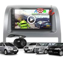 Combo Kit Central Multimidia MP5 Android + Camera ré + Moldura Prata Palio Siena Idea Strada Weekend Combo Kit Central Multimidia MP5 Android + Camera ré + Moldura Prata Palio Siena Idea Strada Weekend