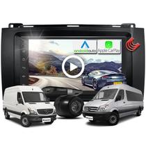 Combo Kit Central Multimidia MP5 + Camera de ré + Moldura Sprinter 12/19 AndroidAuto CarPlay
