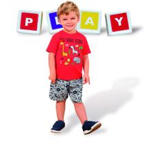 Combo Kit Com 4 Artigos De Roupas Infantil Para Menino Com 2 Blusas/ Regatas e 2 Shorts Masculino