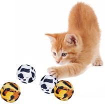 Combo Kit Com 4 Unidades Bolinhas Interativas Brinquedo para Gatos Cães Cachorros Pets Divertido Estimulador