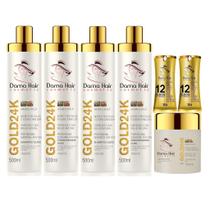 Combo Kit Gold 24k Dama Hair Reconstrução Capilar Combo Kit Gold 24k Dama Hair Reconstrução Capilar