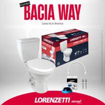 Combo Kit Lorenzetti Bacia Way com Caixa Acoplada 6 Litros Branca