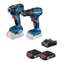 Combo Kit Parafusadeira/Furadeira Gsb 185-LI+Chave De Impacto Gdr 18v-200 Bivolt Brushless - Bosch