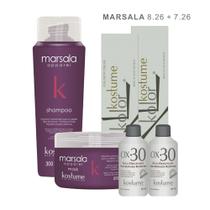 Combo kostume marsala máscara +balm+2 coloração +2 peroxido