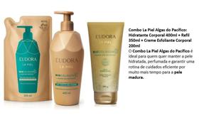 Combo La Piel Algas do Pacífico: Hidr.Corp. 400ml + Refil 350ml + Esfoliante 200ml