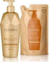 Combo La Piel Âmbar Dourado: Hidratante Corporal 400ml + Refil Hidratante Desodorante Corporal 350ml