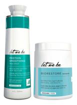 Combo Let Me Be Máscara Redutora Protein Smoothing 1l + Máscara Biorestore 1kg