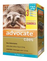 Combo Leve 3 Pague 2 - Advocate Cães 4 a 10 Kg (1,0ml) - Bayer