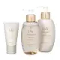Combo Lily Acetinados: Creme de Banho 250ml + Creme de Mãos 50g + Sabonete Líquido 250ml