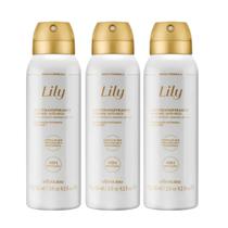Combo Lily: Desodorante Antitranspirante Aerosol 3x125ml Cada Combo Lily: Desodorante Antitranspirante Aerosol 3x125ml Cada