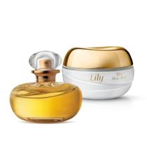Combo Lily: Perfume 30ml + Creme Acetinado Hidratante Desodorante Corporal 250g
